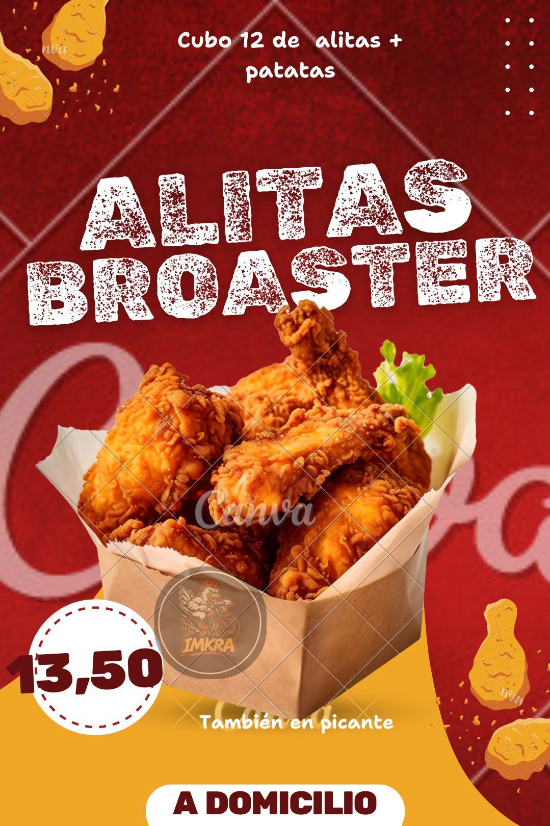 Cubo de alitas doble